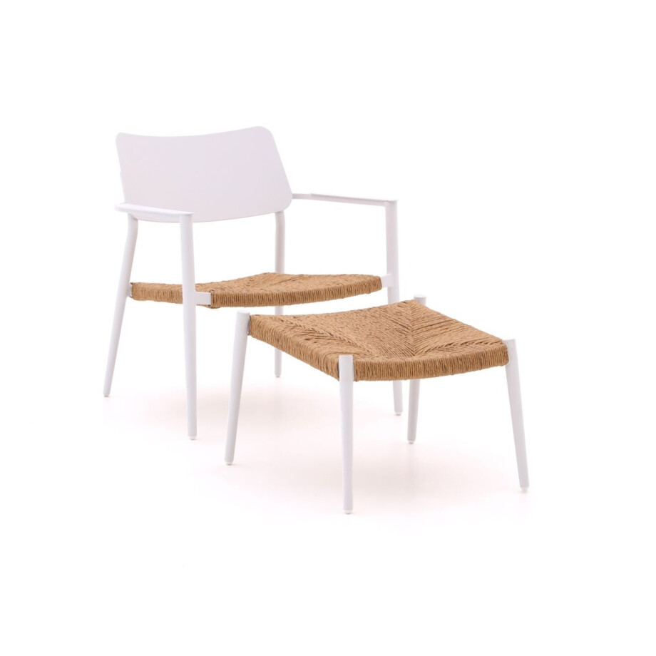 Bellagio Cino lounge tuinstoel stapelbaar met voetenbank - Laagste prijsgarantie! afbeelding 1