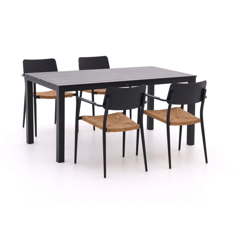 Bellagio Cino/Menzano 160cm dining tuinset 5-delig stapelbaar - Laagste prijsgarantie! afbeelding 1