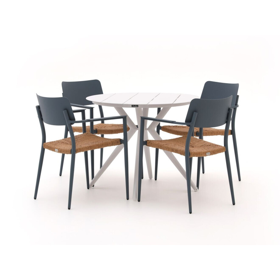 Bellagio Cino/Sora ø 90cm dining tuinset 5-delig stapelbaar - Laagste prijsgarantie! afbeelding 1