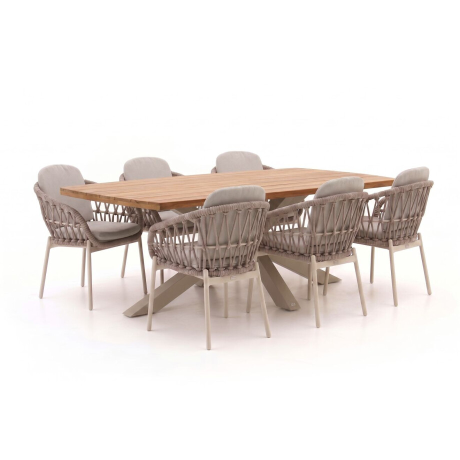 Bellagio Cupello/Induno Deens ovaal 220cm dining tuinset 7-delig - Laagste prijsgarantie! afbeelding 1