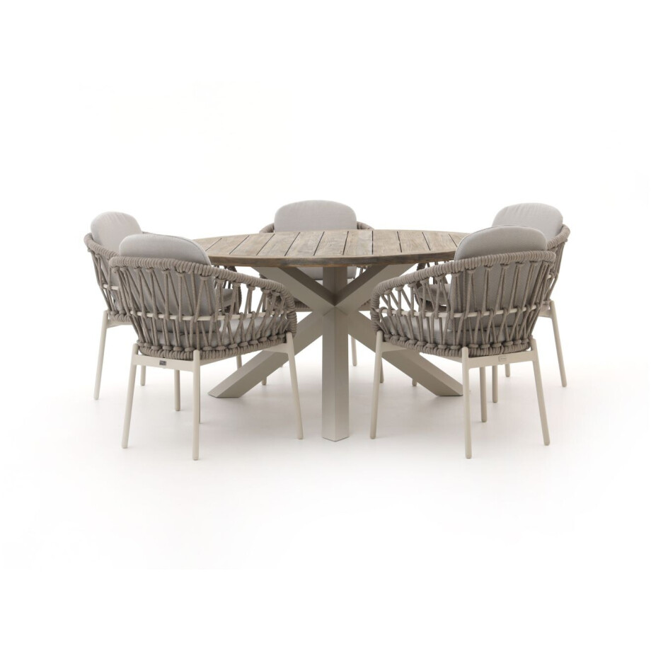 Bellagio Cupello/ROUGH-Y ø 150cm dining tuinset 6-delig - Laagste prijsgarantie! Bellagio Cupello/ROUGH-Y ø 150cm dining tuinset 6-delig - Laagste prijsgarantie! afbeelding 1