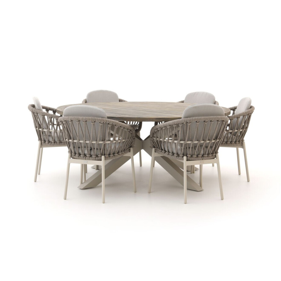 Bellagio Cupello/ROUGH-Y ø 180cm dining tuinset 7-delig - Laagste prijsgarantie! Bellagio Cupello/ROUGH-Y ø 180cm dining tuinset 7-delig - Laagste prijsgarantie! afbeelding 1