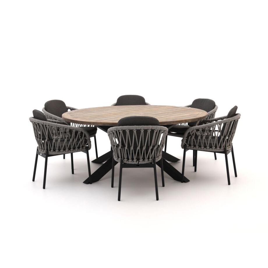 Bellagio Cupello/ROUGH-Y ø 180cm dining tuinset 7-delig - Laagste prijsgarantie! Bellagio Cupello/ROUGH-Y ø 180cm dining tuinset 7-delig - Laagste prijsgarantie! afbeelding 1