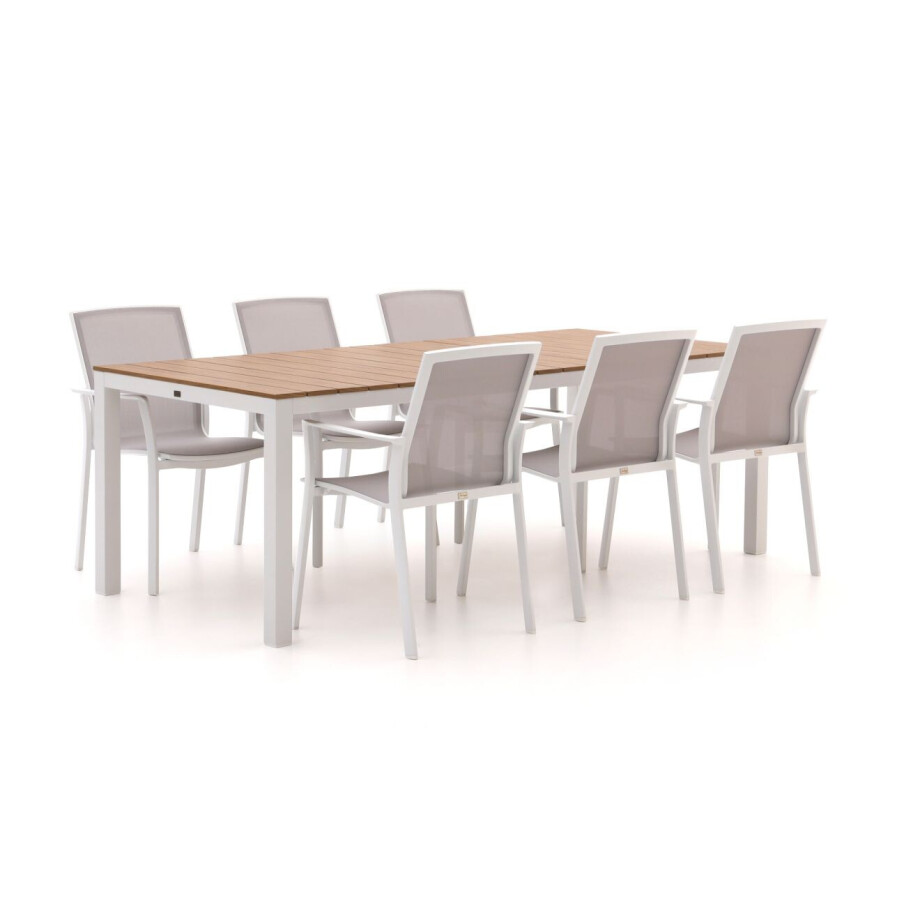 Bellagio Dranera/Fidenza 220cm dining tuinset 7-delig stapelbaar - Laagste prijsgarantie! afbeelding 1