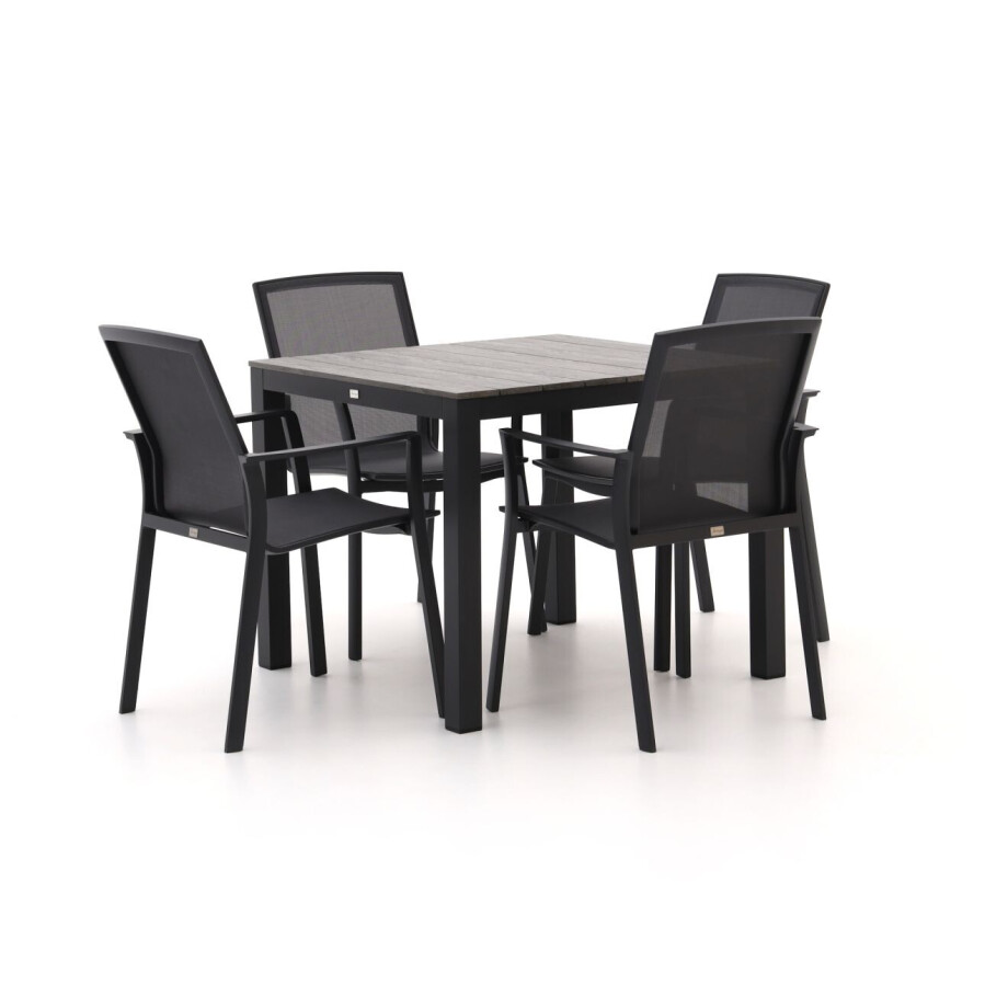 Bellagio Dranera/Fidenza 90cm dining tuinset 5-delig stapelbaar - Laagste prijsgarantie! afbeelding 1