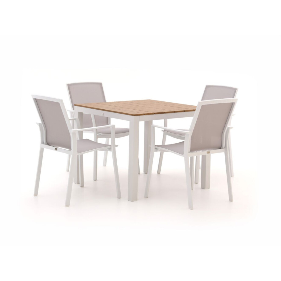 Bellagio Dranera/Fidenza 90cm dining tuinset 5-delig stapelbaar - Laagste prijsgarantie! afbeelding 1