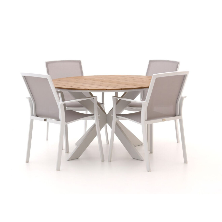 Bellagio Dranera/Fidenza ø126cm dining tuinset 5-delig stapelbaar - Laagste prijsgarantie! afbeelding 1