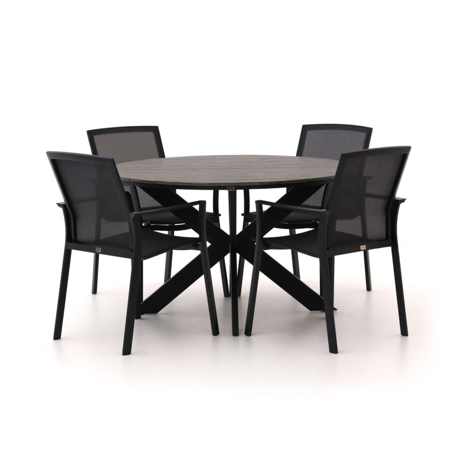 Bellagio Dranera/Fidenza ø126cm dining tuinset 5-delig stapelbaar - Laagste prijsgarantie! Bellagio Dranera/Fidenza ø126cm dining tuinset 5-delig stapelbaar - Laagste prijsgarantie! afbeelding 1