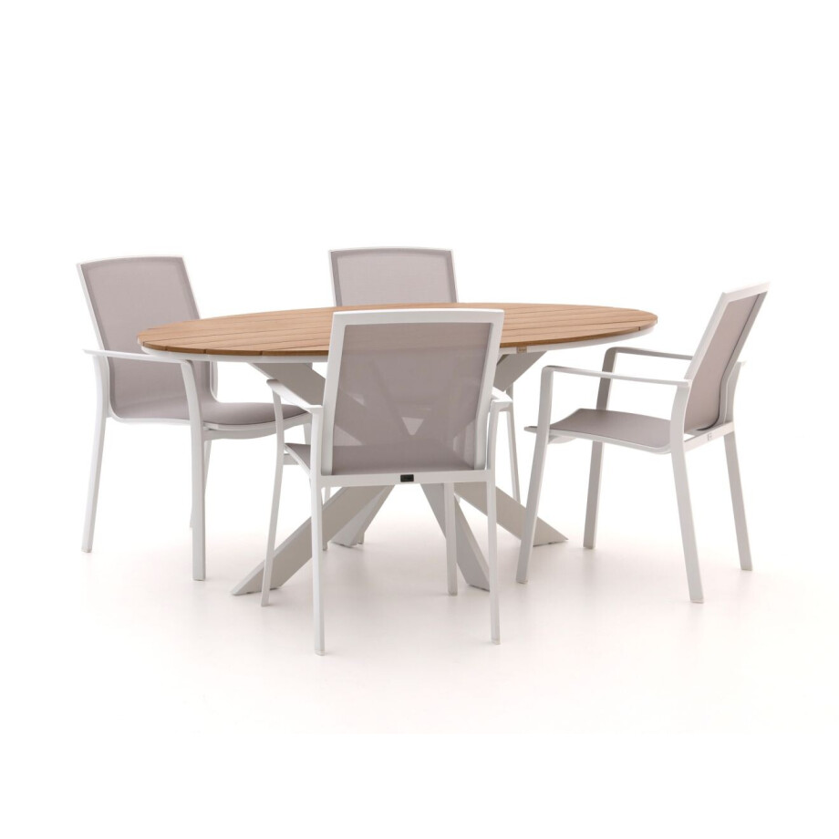 Bellagio Dranera/Fidenza ovaal 180cm dining tuinset 5-delig stapelbaar - Laagste prijsgarantie! afbeelding 1