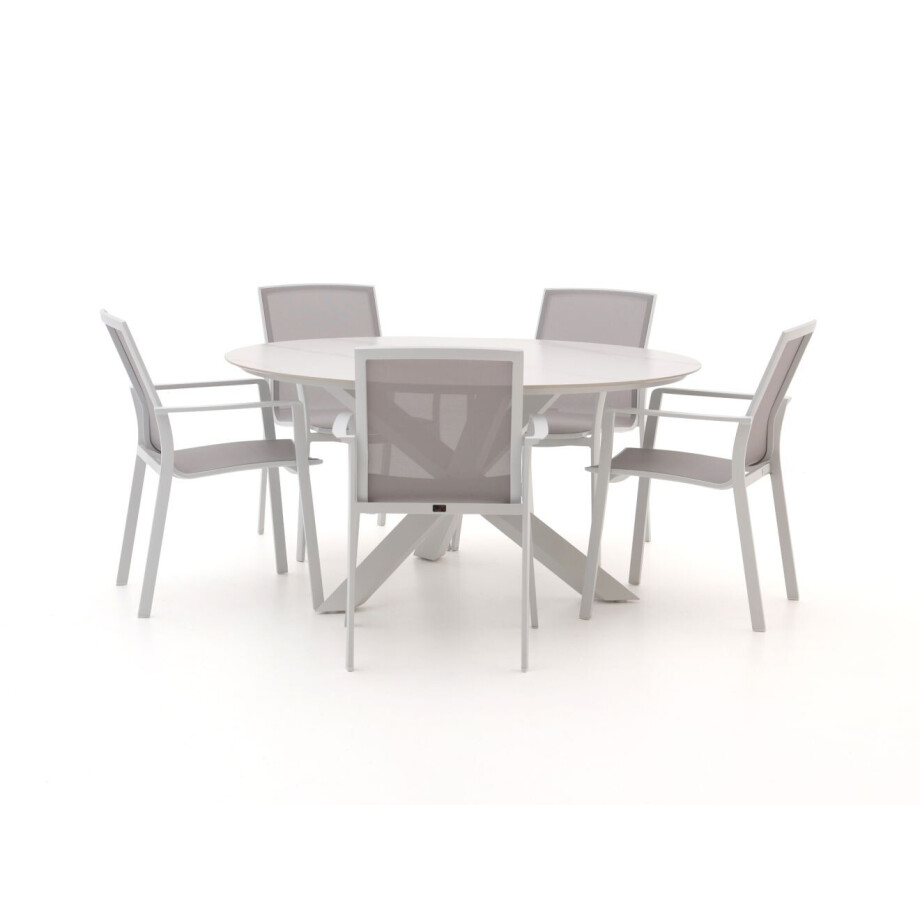 Bellagio Dranera/Lodola ø 150cm dining tuinset 6-delig stapelbaar - Laagste prijsgarantie! afbeelding 1