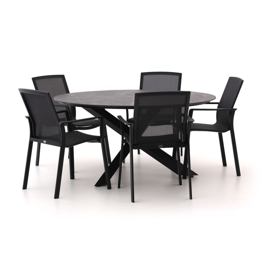 Bellagio Dranera/Lodola ø 150cm dining tuinset 6-delig stapelbaar - Laagste prijsgarantie! afbeelding 1