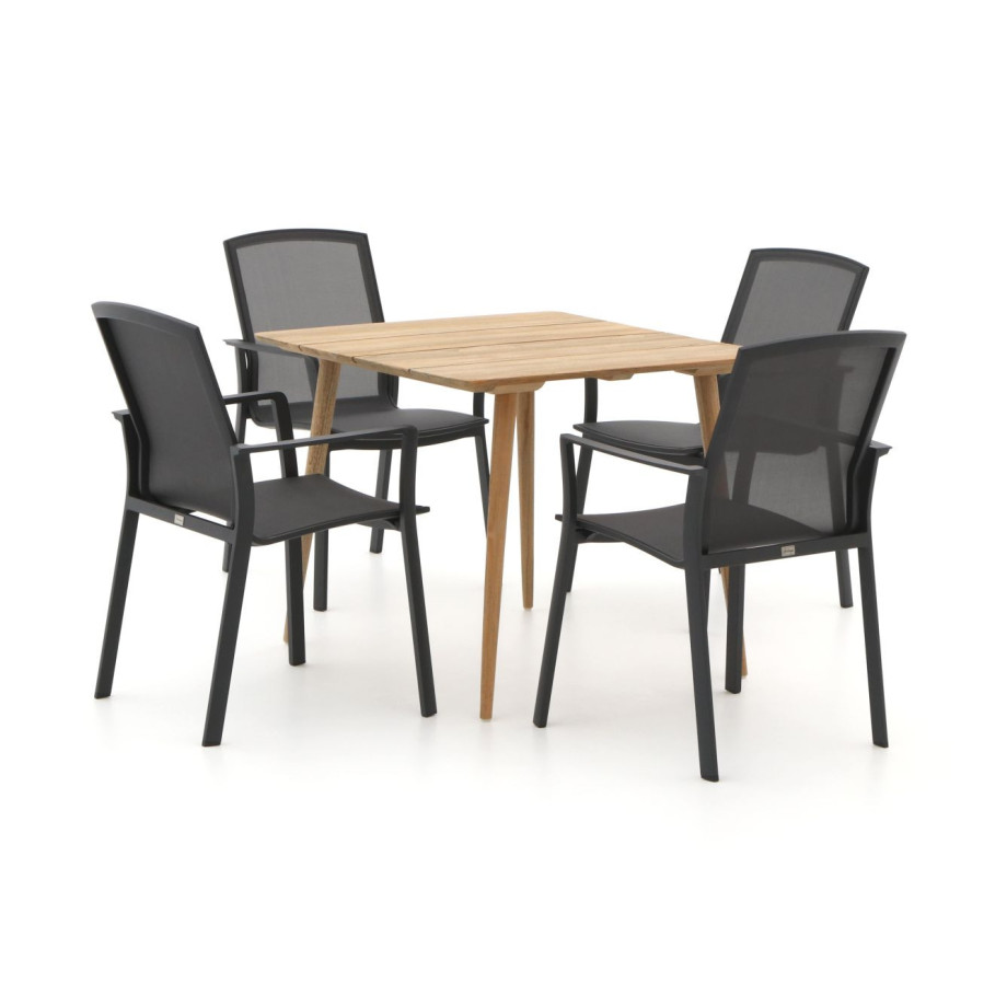 Bellagio Dranera/ROUGH-K 90cm dining tuinset 5-delig stapelbaar - Laagste prijsgarantie! afbeelding 1