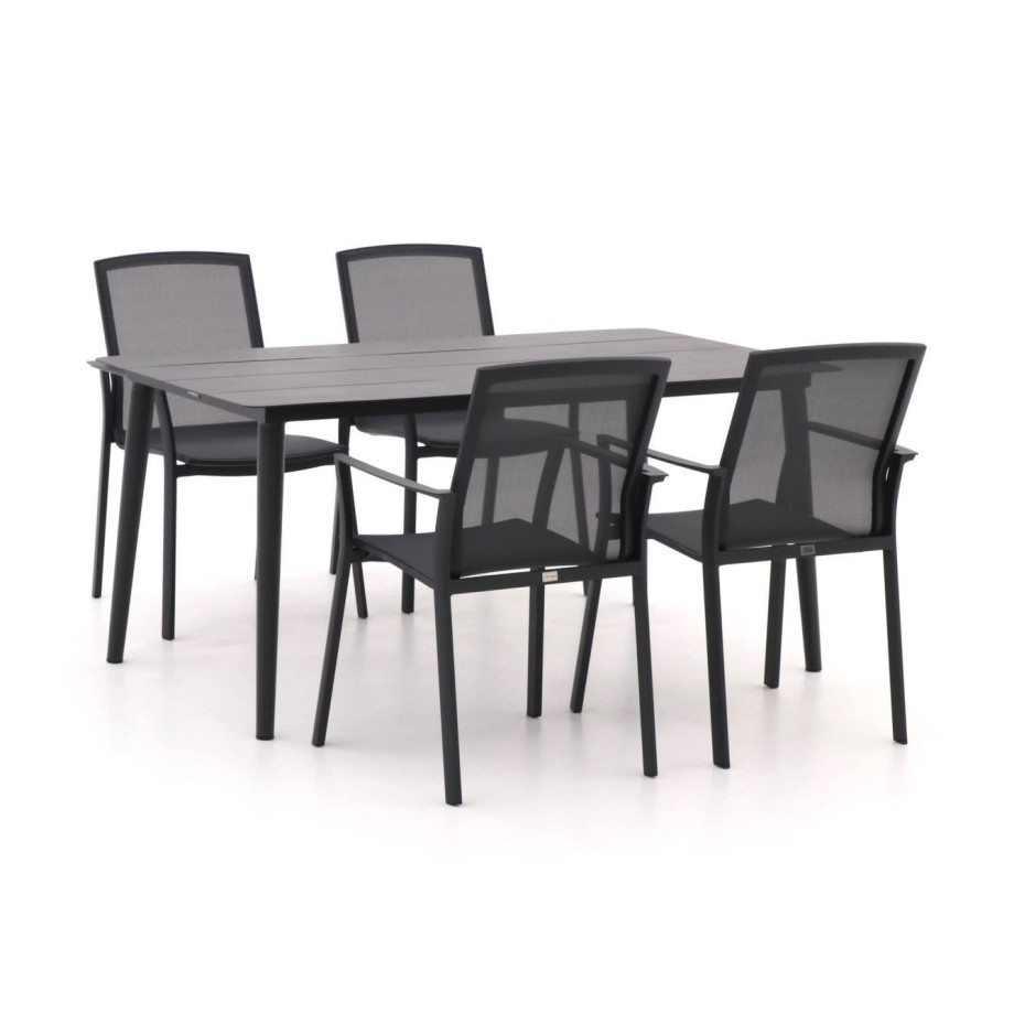 Bellagio Dranera/Sora 160cm dining tuinset 5-delig stapelbaar - Laagste prijsgarantie! afbeelding 1