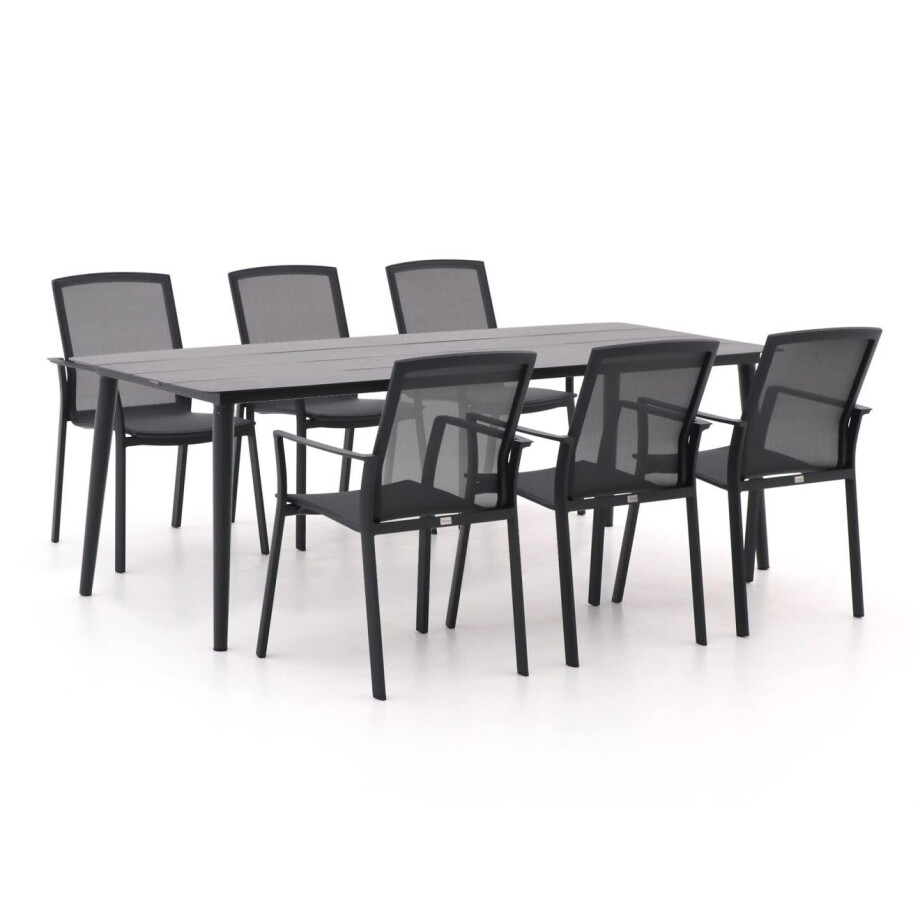 Bellagio Dranera/Sora 220cm dining tuinset 7-delig stapelbaar - Laagste prijsgarantie! afbeelding 1