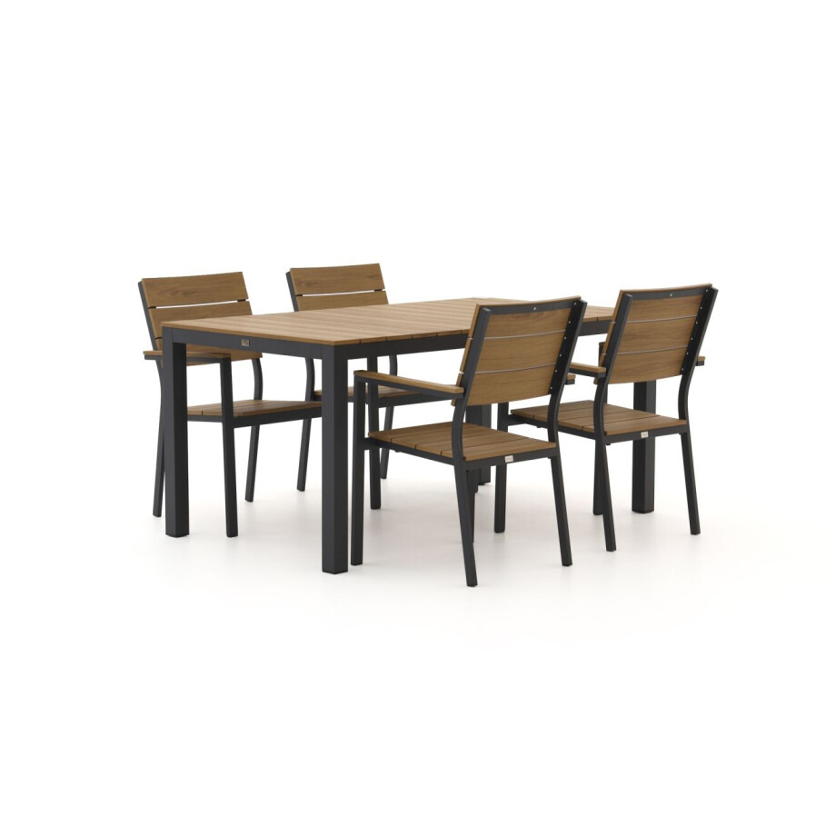 Bellagio Fidenza 160cm dining tuinset 5-delig stapelbaar - Laagste prijsgarantie! afbeelding 1