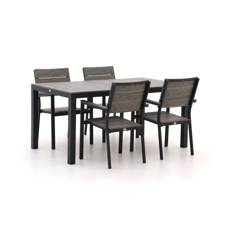 Bellagio Fidenza 160cm dining tuinset 5-delig stapelbaar - Laagste prijsgarantie! afbeelding 1