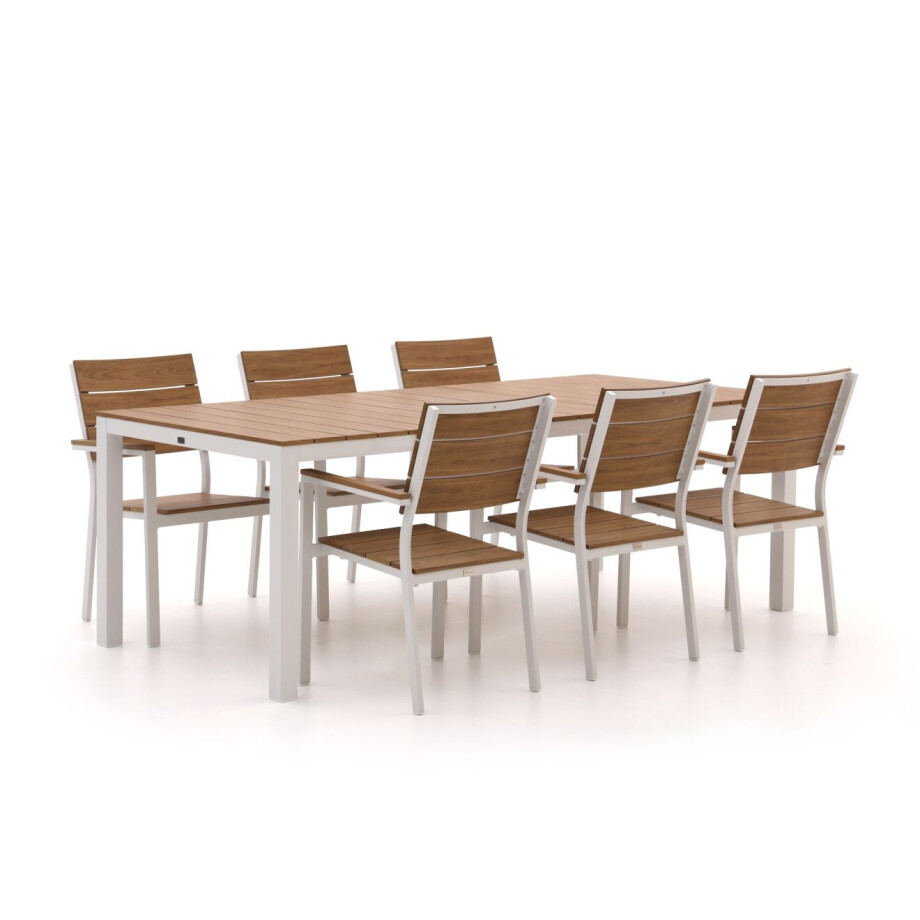 Bellagio Fidenza 220cm dining tuinset 7-delig stapelbaar - Laagste prijsgarantie! afbeelding 1