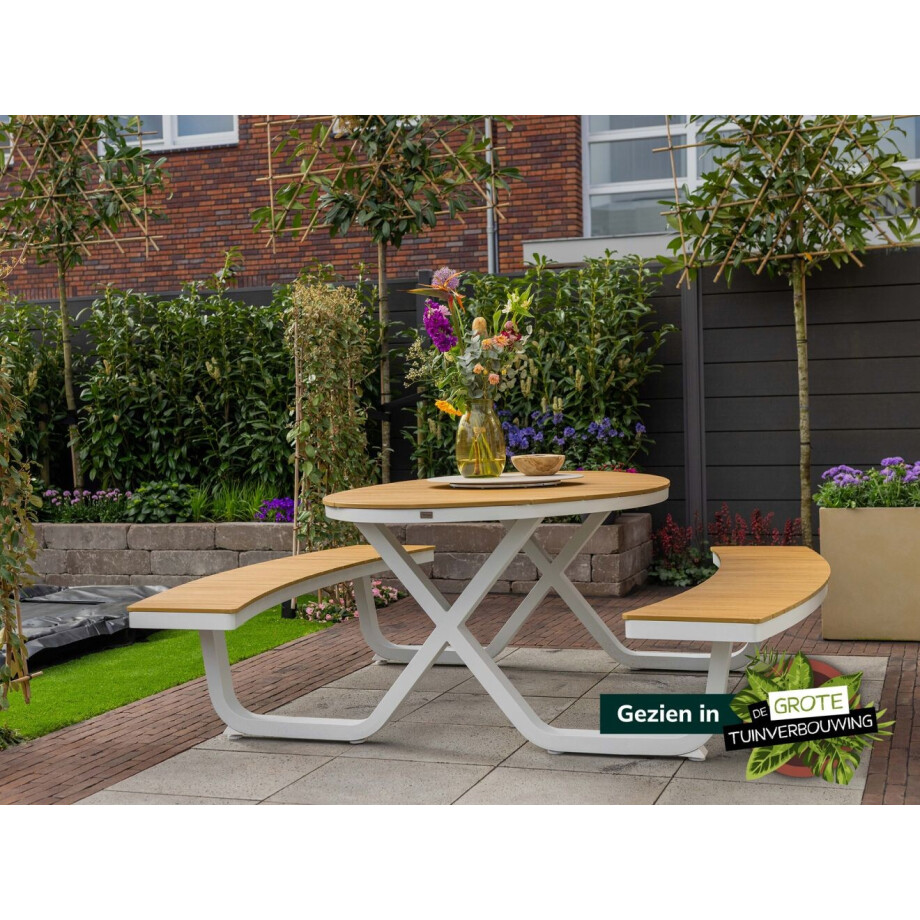 Bellagio Fidenza picknicktafel 216x200x75cm - Laagste prijsgarantie! Bellagio Fidenza picknicktafel 216x200x75cm - Laagste prijsgarantie! afbeelding 1