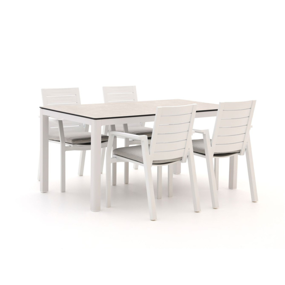 Bellagio Leggo/La Fonte 160cm dining tuinset 5-delig stapelbaar - Laagste prijsgarantie! afbeelding 1