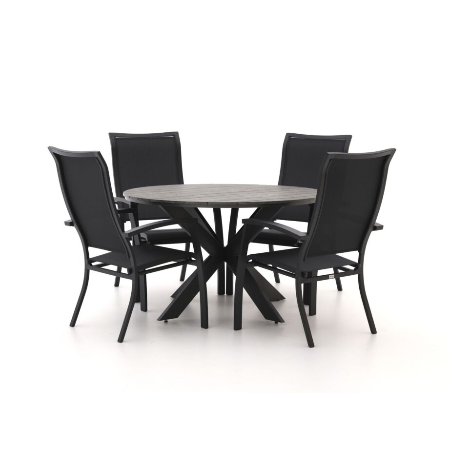 Bellagio Lugo/Fidenza ø 126cm dining tuinset 5-delig stapelbaar - Laagste prijsgarantie! afbeelding 1