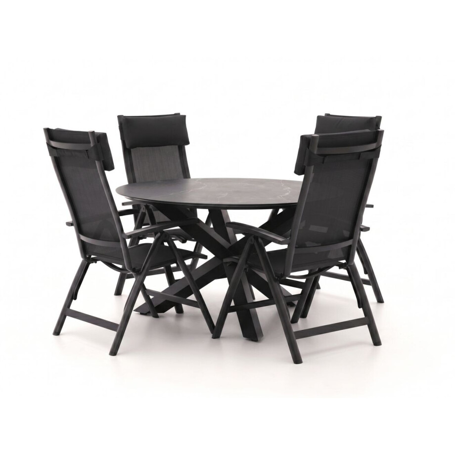Bellagio Lugo/Lodola ø 130cm dining tuinset 5-delig verstelbaar - Laagste prijsgarantie! afbeelding 1