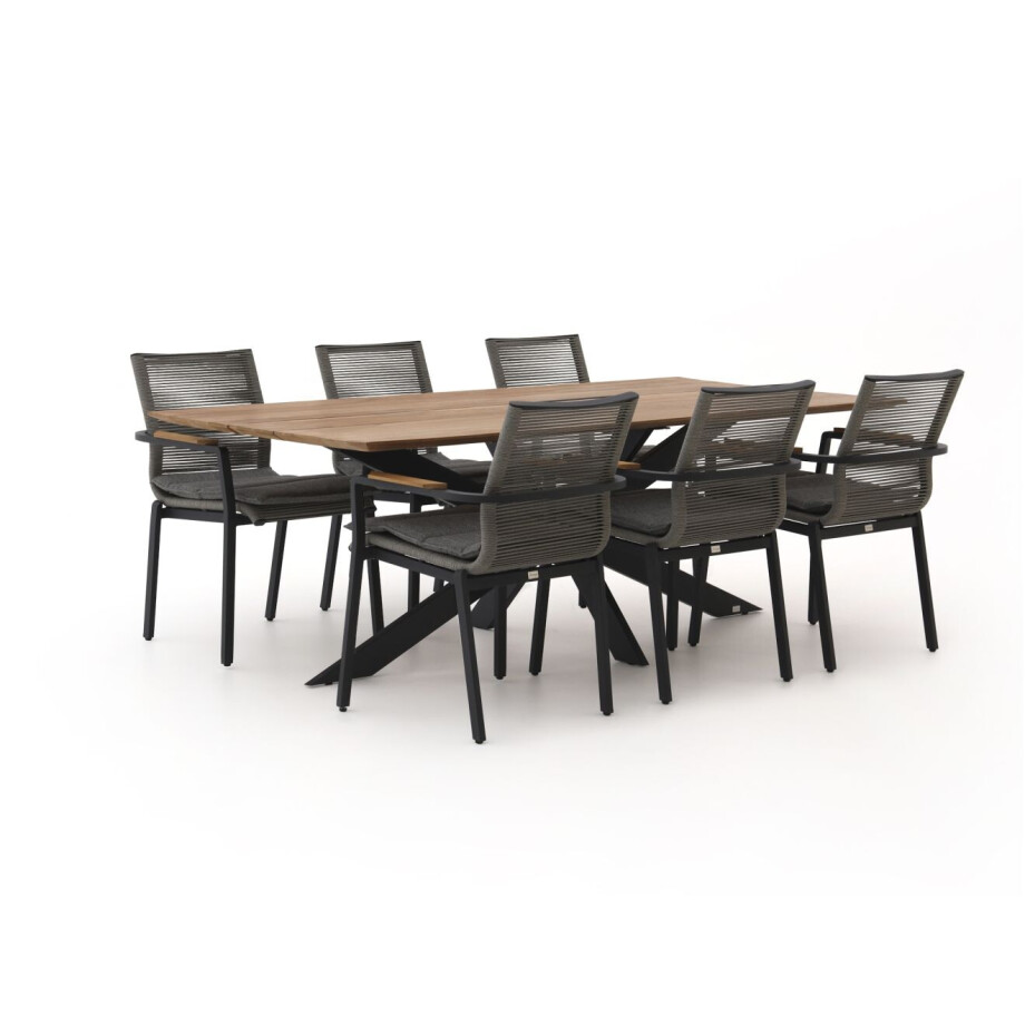 Bellagio Marudo/Furato 220cm dining tuinset 7-delig stapelbaar - Laagste prijsgarantie! afbeelding 1