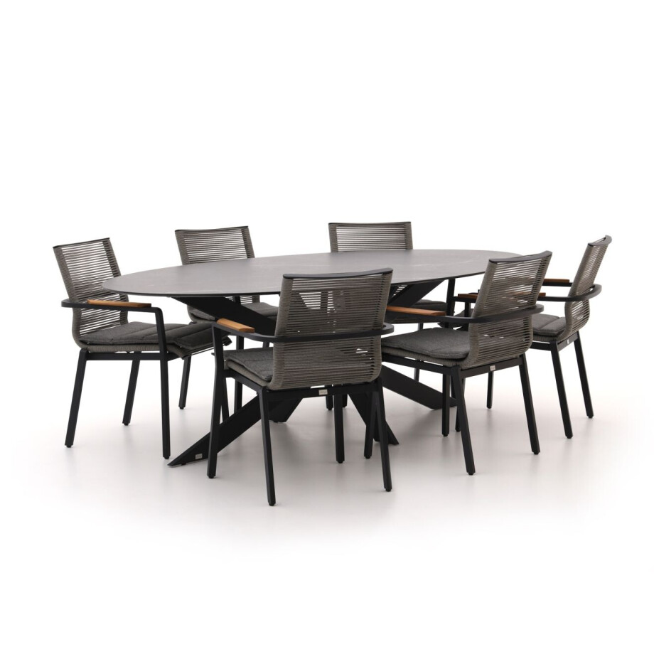 Bellagio Marudo/Furato ellips 240cm dining tuinset 7-delig stapelbaar - Laagste prijsgarantie! Bellagio Marudo/Furato ellips 240cm dining tuinset 7-delig stapelbaar - Laagste prijsgarantie! afbeelding 1