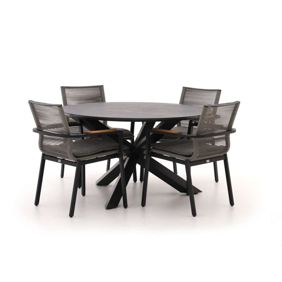 Bellagio Marudo/Lodola ø 130cm dining tuinset 5-delig stapelbaar - Laagste prijsgarantie! Bellagio Marudo/Lodola ø 130cm dining tuinset 5-delig stapelbaar - Laagste prijsgarantie! afbeelding 1