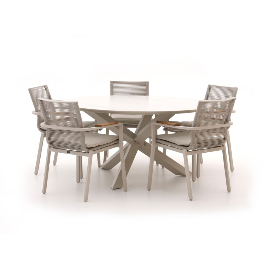 Bellagio Marudo/Lodola ø 150cm dining tuinset 6-delig stapelbaar - Laagste prijsgarantie! afbeelding 1