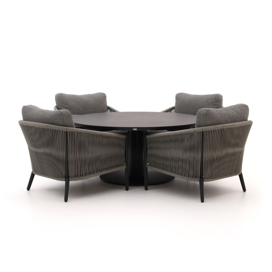 Bellagio Mineo/La Fonte ø150cm low dining tuinset 5-delig - Laagste prijsgarantie! afbeelding 1