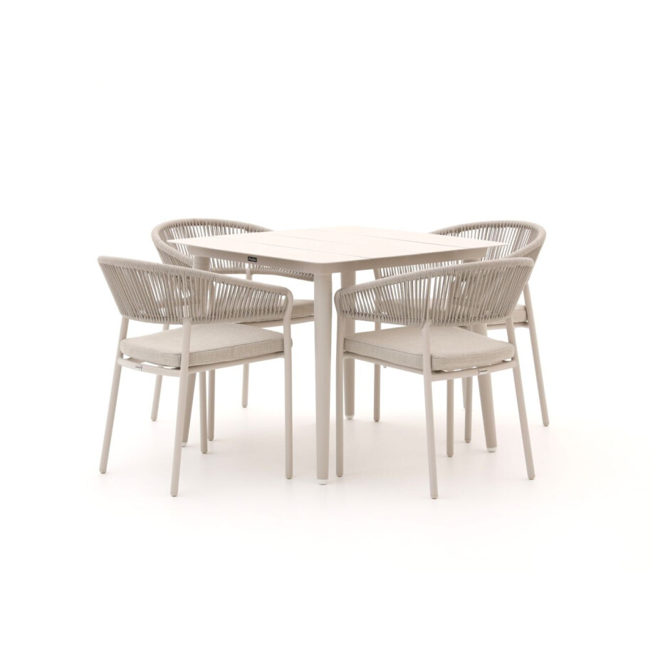 Bellagio Nova Siri/Sora 90cm dining tuinset 5-delig stapelbaar - Laagste prijsgarantie! afbeelding 1