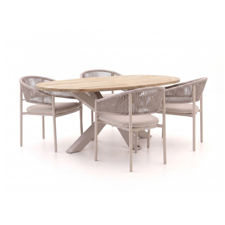 Bellagio Panaro/ROUGH-Y Ellips 200cm dining tuinset 5-delig stapelbaar - Laagste prijsgarantie! Bellagio Panaro/ROUGH-Y Ellips 200cm dining tuinset 5-delig stapelbaar - Laagste prijsgarantie! afbeelding 1