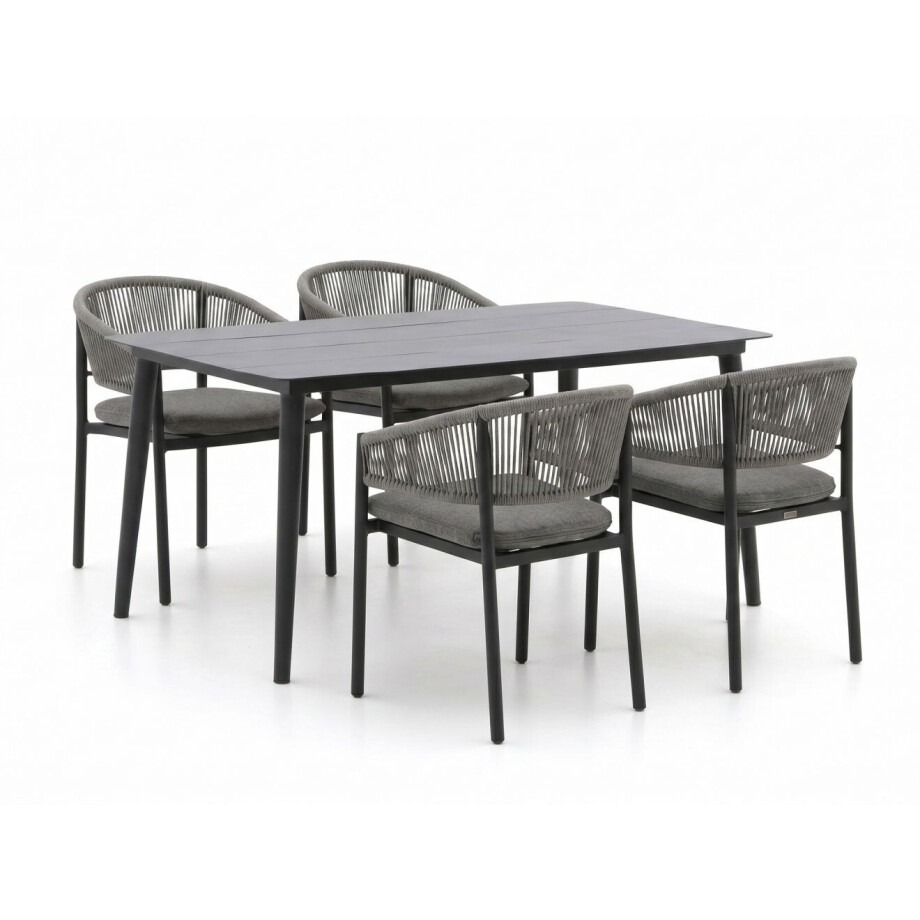 Bellagio Panaro/Sora 160cm dining tuinset 5-delig stapelbaar - Laagste prijsgarantie! afbeelding 1