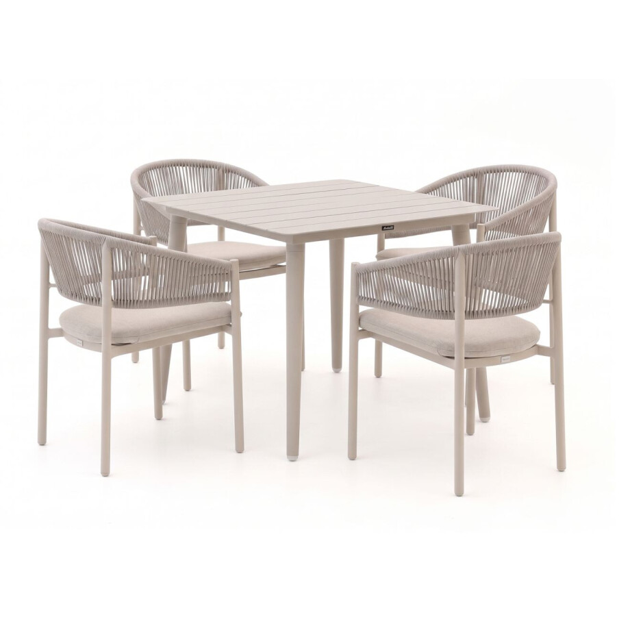 Bellagio Panaro/Sora 90cm dining tuinset 5-delig stapelbaar - Laagste prijsgarantie! Bellagio Panaro/Sora 90cm dining tuinset 5-delig stapelbaar - Laagste prijsgarantie! afbeelding 1