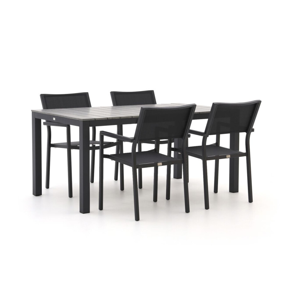 Bellagio Roma/Fidenza 160cm dining tuinset 5-delig stapelbaar - Laagste prijsgarantie! afbeelding 1