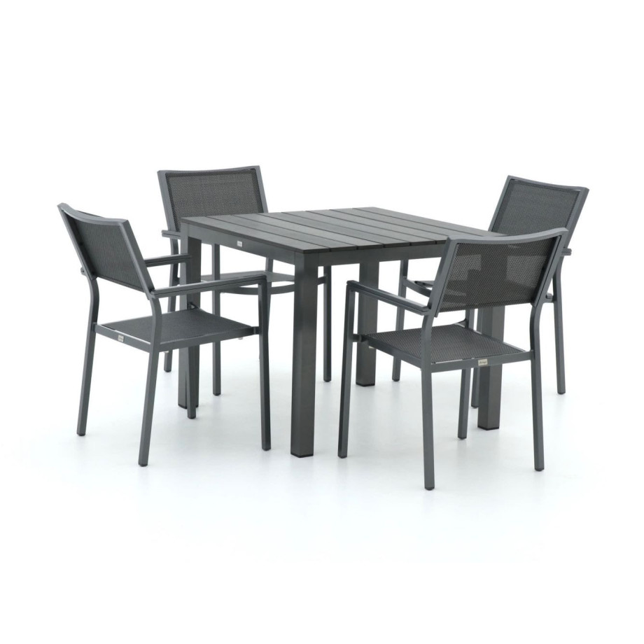 Bellagio Roma/Fidenza 90cm dining tuinset 5-delig stapelbaar - Laagste prijsgarantie! afbeelding 1