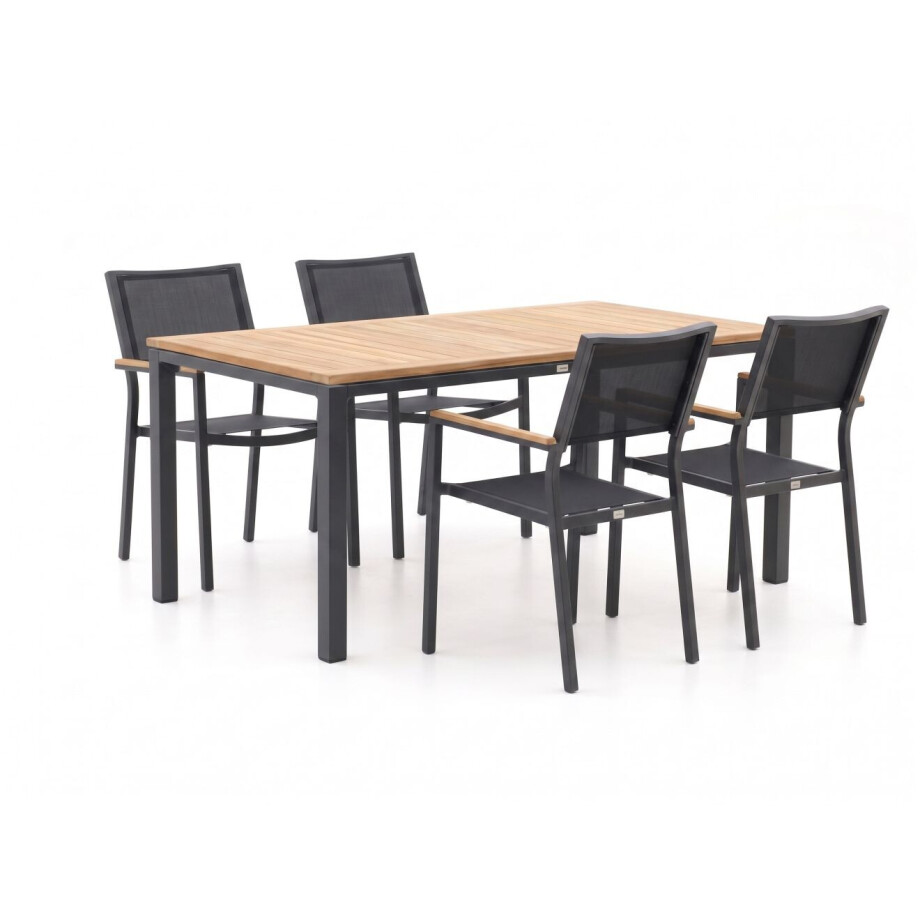 Bellagio Roma/Linosa 180cm dining tuinset 5-delig stapelbaar - Laagste prijsgarantie! afbeelding 1