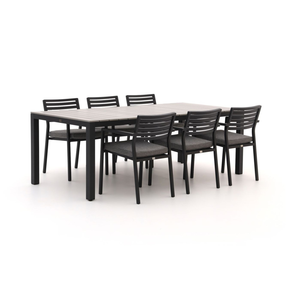 Bellagio Rumo/Fidenza 220cm dining tuinset 7-delig stapelbaar - Laagste prijsgarantie! afbeelding 1