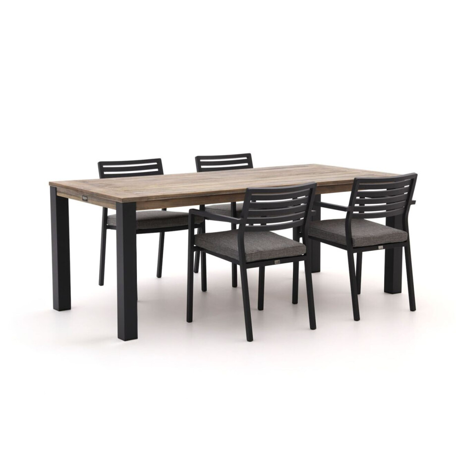 Bellagio Rumo/ROUGH-S 160cm dining tuinset 5-delig stapelbaar - Laagste prijsgarantie! afbeelding 1