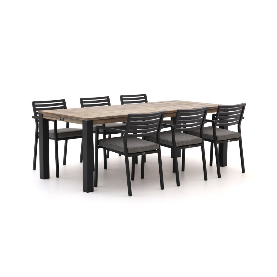 Bellagio Rumo/ROUGH-S 220cm dining tuinset 7-delig stapelbaar - Laagste prijsgarantie! afbeelding 1