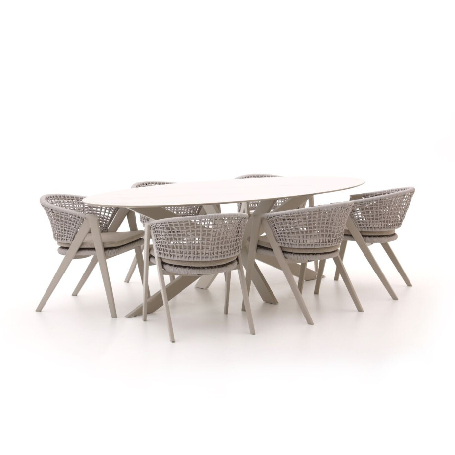 Bellagio Valsecca/Furato ellips 240cm dining tuinset 7-delig - Laagste prijsgarantie! afbeelding 1