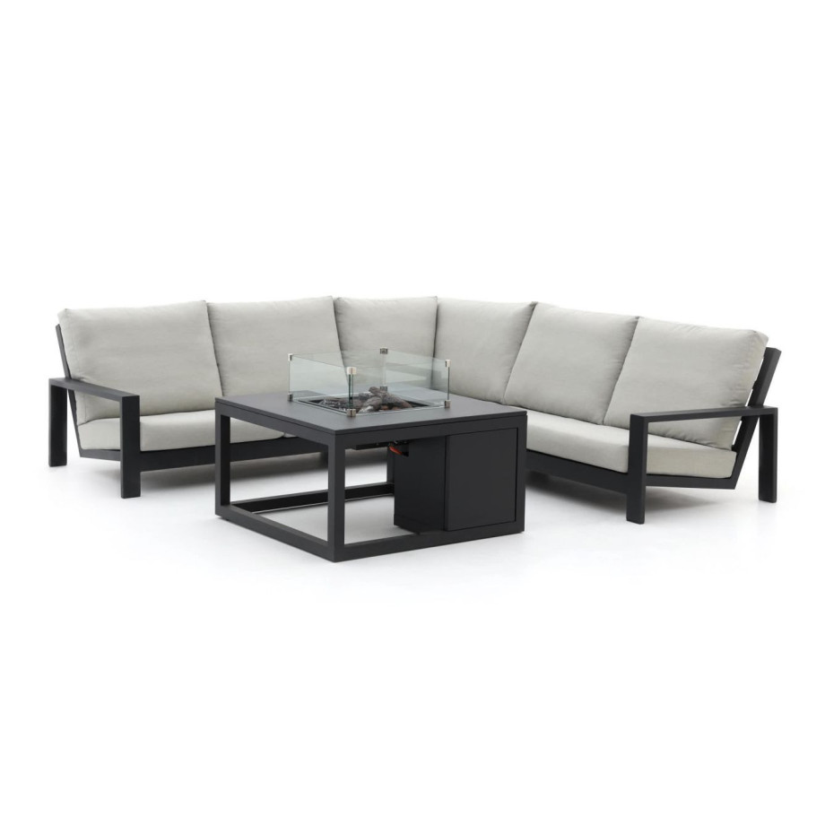 Bellagio Vezzano/Cosi 100cm hoek loungeset met vuurtafel 4-delig - Laagste prijsgarantie! afbeelding 1