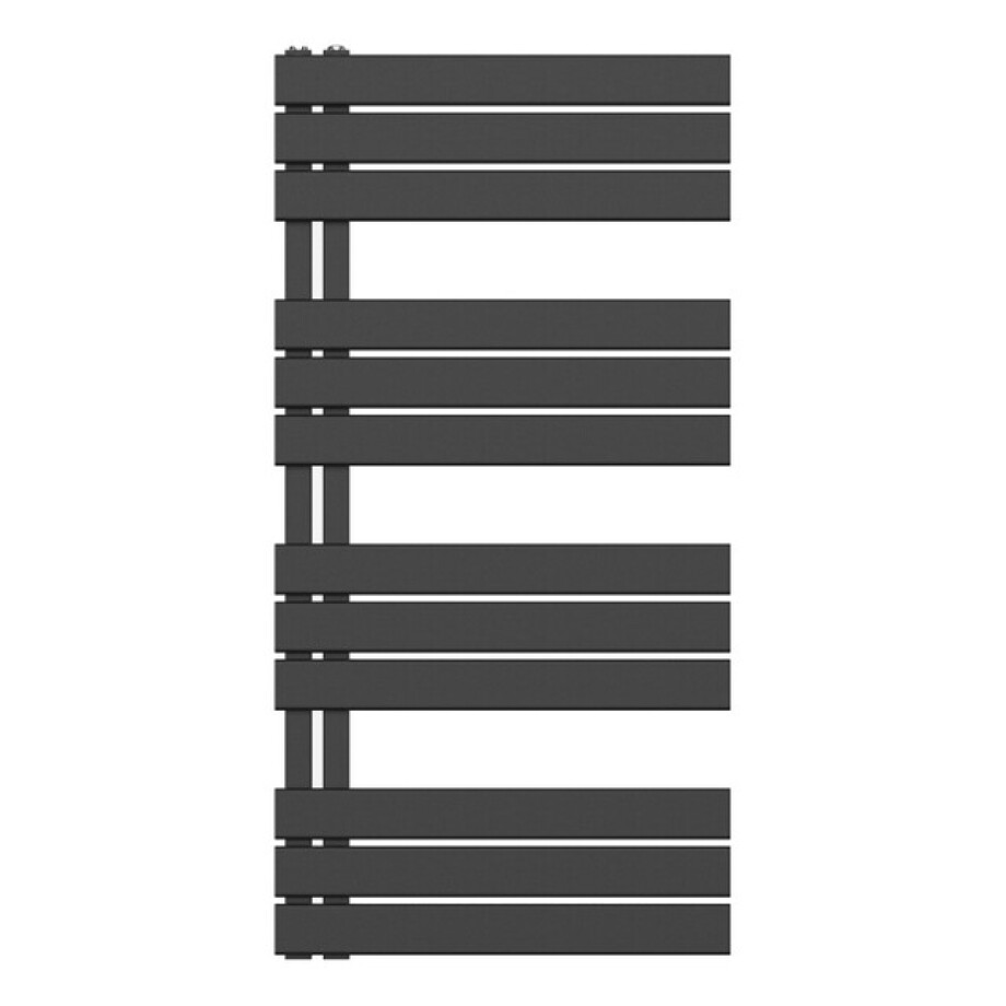 Belrad Handdoekradiator - links - aansluiting/comb - 1200X600mm- Zwart BUCZ1200600 Belrad Handdoekradiator - links - aansluiting/comb - 1200X600mm- Zwart BUCZ1200600 afbeelding 1