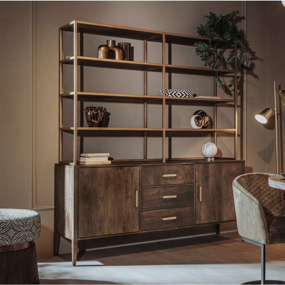 Tower Living Wandkast 'Belvedere' Mangohout, 200 x 180cm afbeelding 