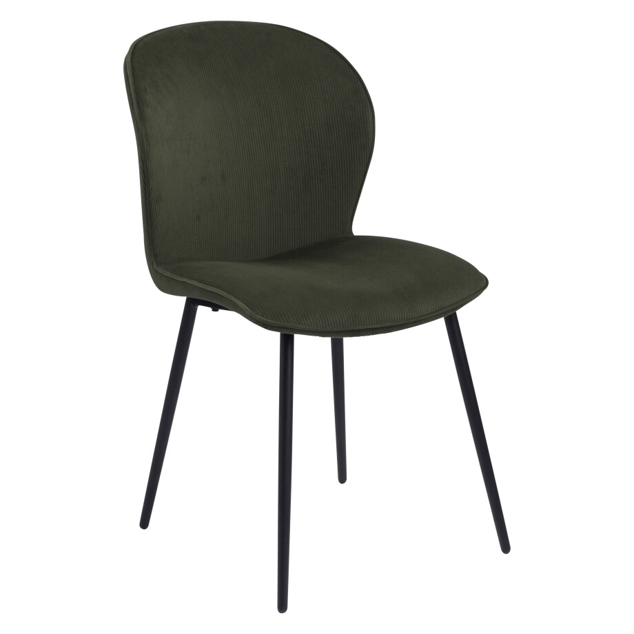 Bendt Eetkamerstoel 'Joya' Rib, kleur Olive Green afbeelding 1