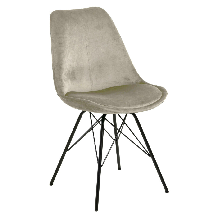 Bendt Eetkamerstoel 'Liva' Velvet, kleur Zand Bendt Eetkamerstoel 'Liva' Velvet, kleur Zand afbeelding 1