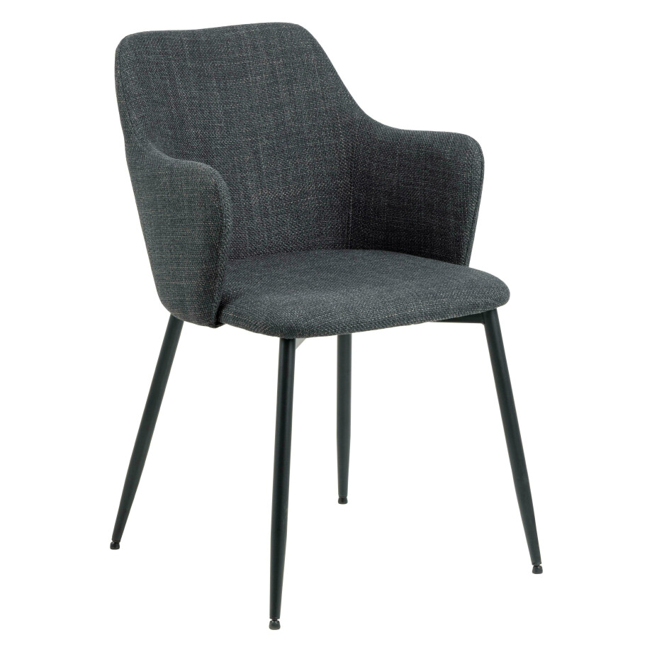 Bendt Eetkamerstoel 'Merete' Stof, kleur Donkergrijs Bendt Eetkamerstoel 'Merete' Stof, kleur Donkergrijs afbeelding 1