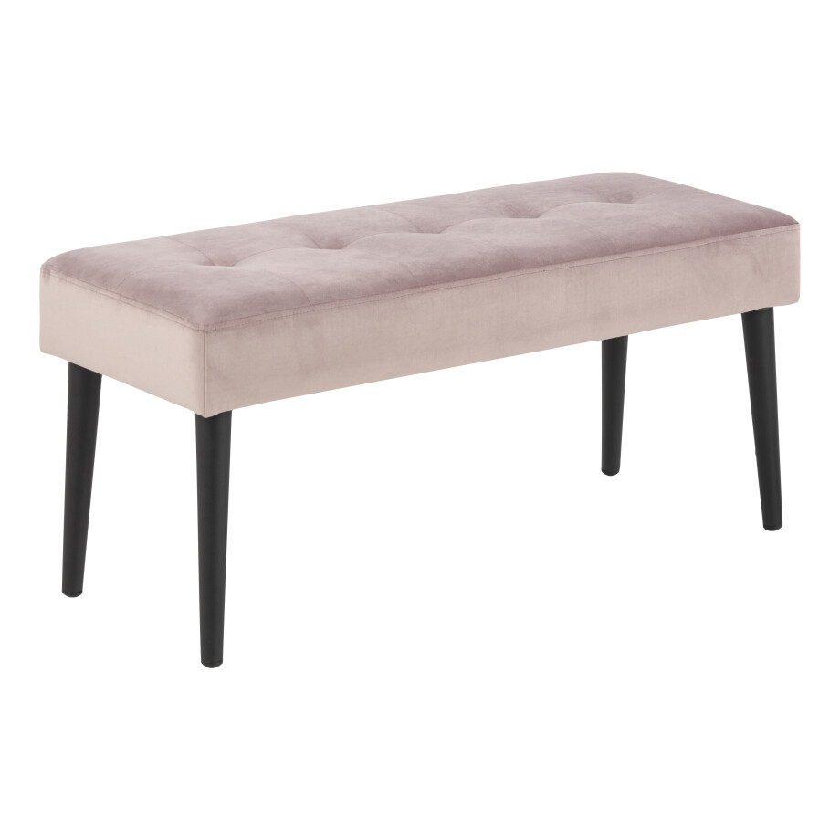 Bendt Halbankje 'Kiara' 95cm, Velvet, kleur Dusty Rose Bendt Halbankje 'Kiara' 95cm, Velvet, kleur Dusty Rose afbeelding 1