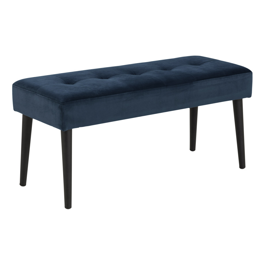 Bendt Halbankje 'Kiara' Velvet, kleur Navy Blue afbeelding 1