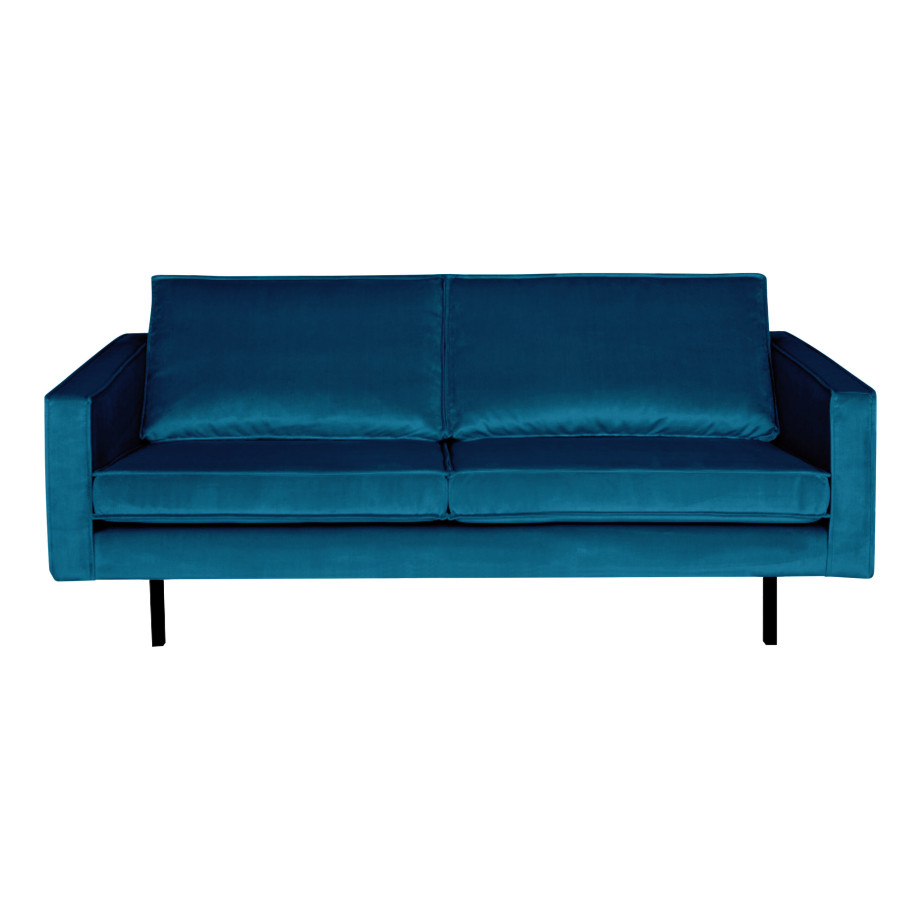 BePureHome Bank 2,5-zits 'Rodeo' Velvet, kleur Blauw afbeelding 1